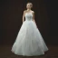 Chic / Belle Ivoire Robe De Mariée 2018 Robe Boule Bustier Sans Manches Dos Nu Appliques En Dentelle Paillettes Perle Longue Volants