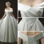 Chic / Beautiful Ivory Wedding Dresses 2018 A-Line / Princess Off-The-Shoulder Short Sleeve Backless Floor-Length / Long Ruffle