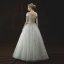 Chic / Beautiful Ivory Wedding Dresses 2018 A-Line / Princess Off-The-Shoulder Short Sleeve Backless Appliques Lace Flower Pearl Sequins Floor-Length / Long Ruffle