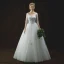 Chic / Beautiful Ivory Pierced Wedding Dresses 2018 A-Line / Princess Scoop Neck 1/2 Sleeves Backless Appliques Lace Sequins Pearl Beading Floor-Length / Long Ruffle
