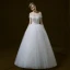 Simple Ivoire Robe De Mariée 2018 Princesse De l'épaule Manches Courtes Dos Nu Perlage Longue Volants