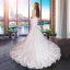 Illusion Champagne See-through Wedding Dresses 2018 Trumpet / Mermaid Scoop Neck Cap Sleeves Backless Appliques Pierced Lace Court Train Ruffle