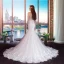 Illusion Champagne See-through Wedding Dresses 2018 Trumpet / Mermaid Scoop Neck Cap Sleeves Backless Appliques Pierced Lace Court Train Ruffle