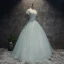 Moderne / Mode Multi-Couleurs Robe De Bal 2017 Robe Boule Encolure Dégagée Manches Courtes Appliques En Dentelle Fleur Paillettes Perlage Perle Longue Volants Percé Dos Nu Robe De Ceremonie