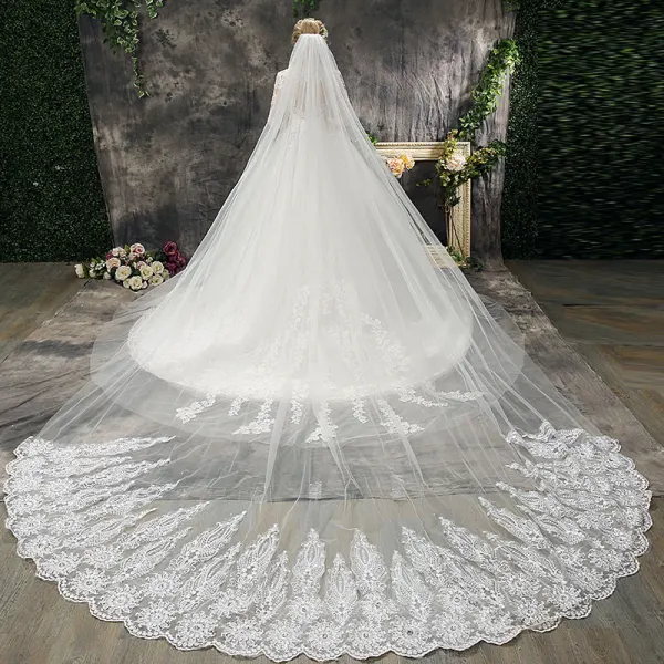 Classic Romantic Church Wedding Dresses 2017 Lace Appliques Backless Long Sleeve Scoop Neck Cathedral Train White Ball Gown Classic Romantic Church Wedding Dresses 2017 Lace Appliques Backless Long Sleeve Scoop Neck Cathedral Train White Ball Gown