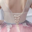 Modern / Fashion Champagne Blushing Pink Prom Dresses 2017 Ball Gown Scoop Neck Sleeveless Appliques Lace Rhinestone Bow Sash Floor-Length / Long Ruffle Pierced Backless Formal Dresses