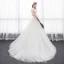Illusion Ivory Pierced Wedding Dresses 2018 A-Line / Princess Scoop Neck Short Sleeve Appliques Lace Ruffle Chapel Train