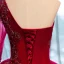 Chic / Beautiful Red Prom Dresses 2017 Ball Gown One-Shoulder Long Sleeve Appliques Flower Rhinestone Beading Floor-Length / Long Ruffle Backless Formal Dresses