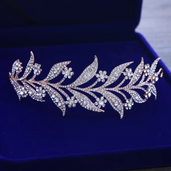 Modest Simple Silver Leaf Headpieces 2018 Metal Rhinestone Accessories