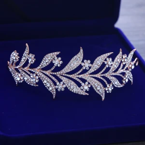Schlicht Silber Blatt Kopfschmuck 2018 Metall Strass Brautaccessoires