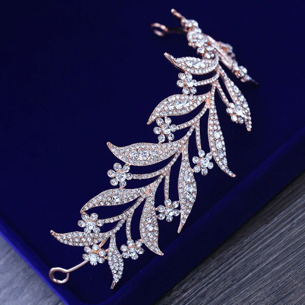 Enkel Sølv Blad Hodepynt 2018 Metall Rhinestone Tilbehør