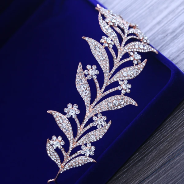 Enkel Sølv Blad Hodepynt 2018 Metall Rhinestone Tilbehør