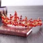Piękne Czerwone Rhinestone Złote Tiara 2018 Metal Kryształ Ślub Akcesoria