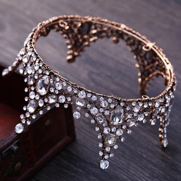 Vintage / Retro Silver Rhinestone Tiara 2018 Metal Wedding Accessories
