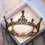 Vintage / Retro Baroque Bronze Tiara 2018 Metal Rhinestone Green Red Beading Accessories