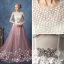 Chic / Beautiful Blushing Pink Prom Dresses 2017 A-Line / Princess Scoop Neck Sleeveless Appliques Flower Pearl Rhinestone Cathedral Train Backless Pierced Formal Dresses