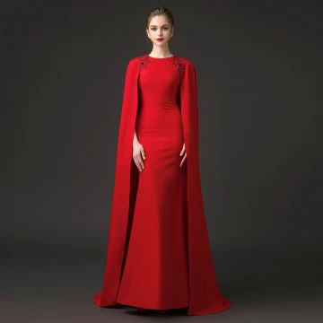 Simple Rouge Robe De Soirée 2018 Trompette Sirène Encolure Dégagée Sans Manches Perlage Watteau Train Robe De Ceremonie