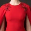 Modest / Simple Red Evening Dresses  2018 Trumpet / Mermaid Scoop Neck Sleeveless Beading Watteau Train Formal Dresses