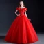 Cinderella White Prom Dresses 2017 Ball Gown Off-The-Shoulder Short Sleeve Butterfly Appliques Flower Chapel Train Ruffle Backless Formal Dresses