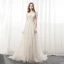 Elegant Champagne Organza Sommer Selskapskjoler 2018 Prinsesse Spaghettistropper Kjæreste Uten Ermer Appliques Blonder Rhinestone Domstol Tog Buste Ryggløse Formelle Kjoler