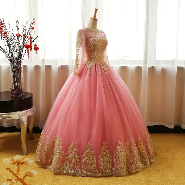 rose gold prom dresses 2017 Rose Gold Unique Sequin Mermaid Prom Dress – Brydealo main image 0