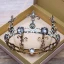 Vintage Svart Tiara 2018 Metall Rhinestone Bryllup Tilbehør