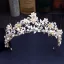 Chic / Beautiful Gold Silver Tiara 2018 Metal Crystal Pearl Rhinestone Leaf Accessories