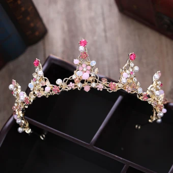 Simple Rose Bonbon Faux Diamant Tiare 2018 Métal Perle Cristal Mariage Accessorize