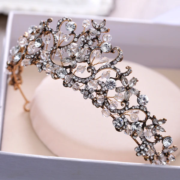 Vintage / Originale Noire Tiare 2018 Métal Faux Diamant Cristal Mariage Accessorize