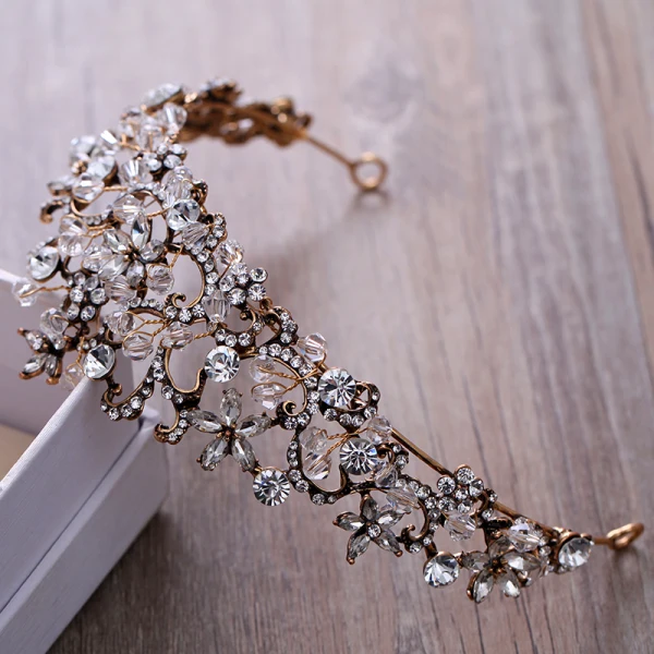 Vintage / Originale Noire Tiare 2018 Métal Faux Diamant Cristal Mariage Accessorize