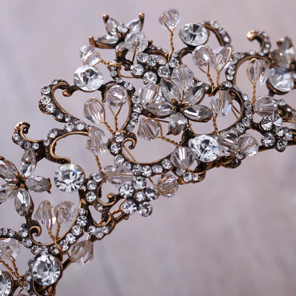 Vintage / Originale Noire Tiare 2018 Métal Faux Diamant Cristal Mariage Accessorize
