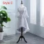 High Low Grey Pierced Bridesmaid Dresses 2018 A-Line / Princess Appliques Lace Sash Asymmetrical Ruffle Backless Wedding Party Dresses