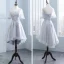 High Low Grey Pierced Bridesmaid Dresses 2018 A-Line / Princess Appliques Lace Sash Asymmetrical Ruffle Backless Wedding Party Dresses