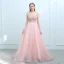 Mote Perle Rosa Selskapskjoler 2018 Prinsesse Kjæreste Uten Ermer Sash Beading Domstol Tog Buste Ryggløse Formelle Kjoler