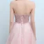 Mote Perle Rosa Selskapskjoler 2018 Prinsesse Kjæreste Uten Ermer Sash Beading Domstol Tog Buste Ryggløse Formelle Kjoler
