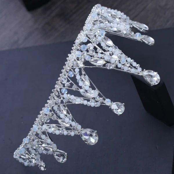 Luxury / Gorgeous Silver Tiara 2018 Metal Beading Crystal Rhinestone Wedding Accessories