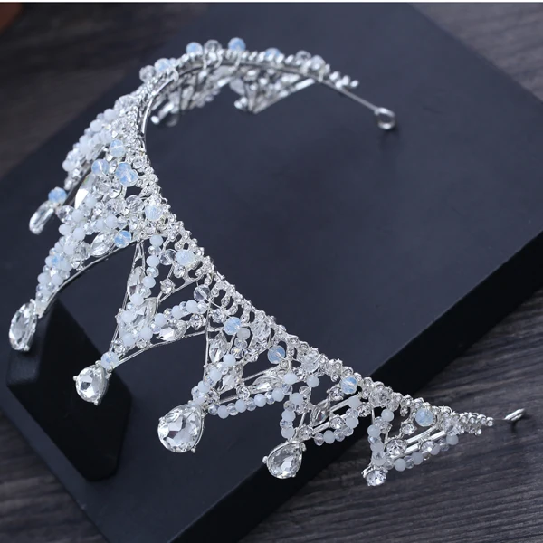 Luxury / Gorgeous Silver Tiara 2018 Metal Beading Crystal Rhinestone Wedding Accessories
