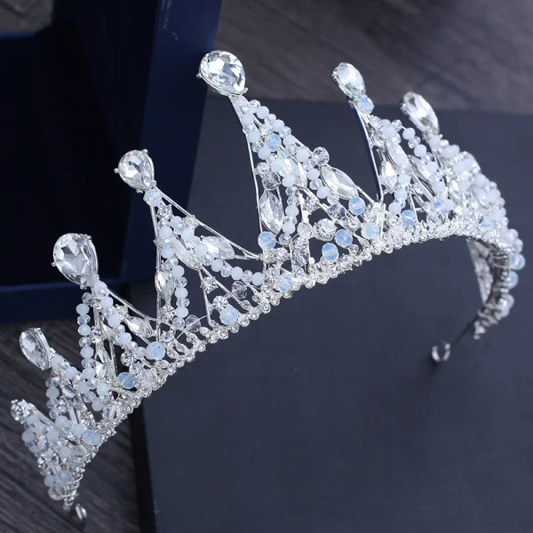Luxury / Gorgeous Silver Tiara 2018 Metal Beading Crystal Rhinestone Wedding Accessories