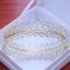 Modest / Simple Gold Pierced Tiara 2018 Metal Pearl Rhinestone Wedding Accessories