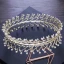 Modest / Simple Gold Pierced Tiara 2018 Metal Pearl Rhinestone Wedding Accessories