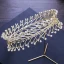 Modest / Simple Gold Pierced Tiara 2018 Metal Pearl Rhinestone Wedding Accessories