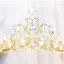 Błyszczące Złote Przebili Tiara 2018 Metal Rhinestone Ślub Akcesoria