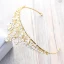 Błyszczące Złote Przebili Tiara 2018 Metal Rhinestone Ślub Akcesoria
