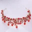 Piękne Czerwone Kryształ Perła Rhinestone Tiara 2018 Metal Ślub Akcesoria