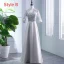 Modest / Simple Grey Pierced Bridesmaid Dresses 2018 A-Line / Princess Appliques Lace Sash Floor-Length / Long Backless Wedding Party Dresses
