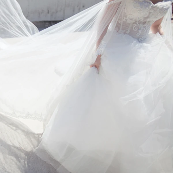 Chic / Beautiful Romantic Outdoor / Garden Wedding Dresses 2017 Rhinestone Lace Appliques Sleeveless Off-The-Shoulder Backless Cathedral Train White Ball Gown