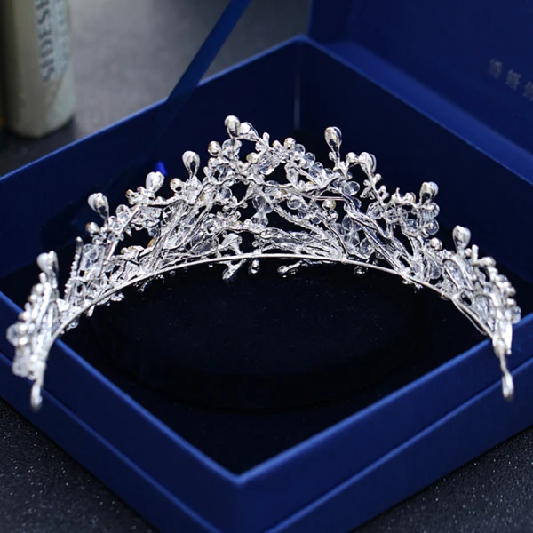 Chic / Belle Argenté Mariage Accessorize 2018 Métal Cristal Perlage Perle Faux Diamant Tiare