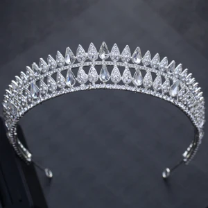 Luxe Zilveren Huwelijk Accessoires 2018 Metaal Rhinestone Tiara