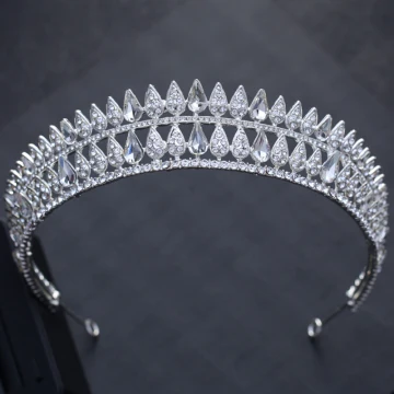 Lyx Silver Bröllop Tillbehör 2018 Metall Rhinestone Tiara