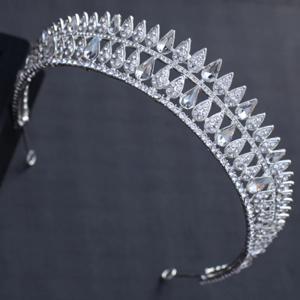 Luksus Sølv Bryllup Tilbehør 2018 Metall Rhinestone Tiara